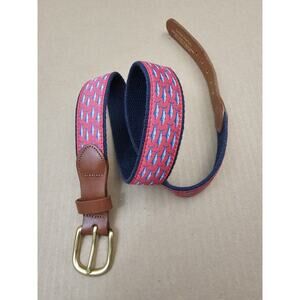 Leather Man LTD Blue Fish Belt Size 30 Fishing Fisherman